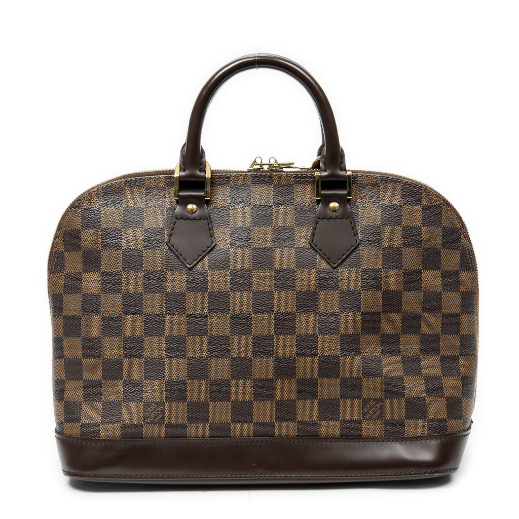 Handbag Alma PM Brown Damier Ebene