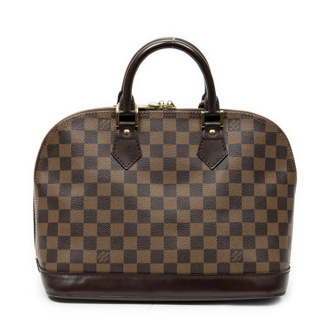 Handbag Alma PM Brown Damier Ebene