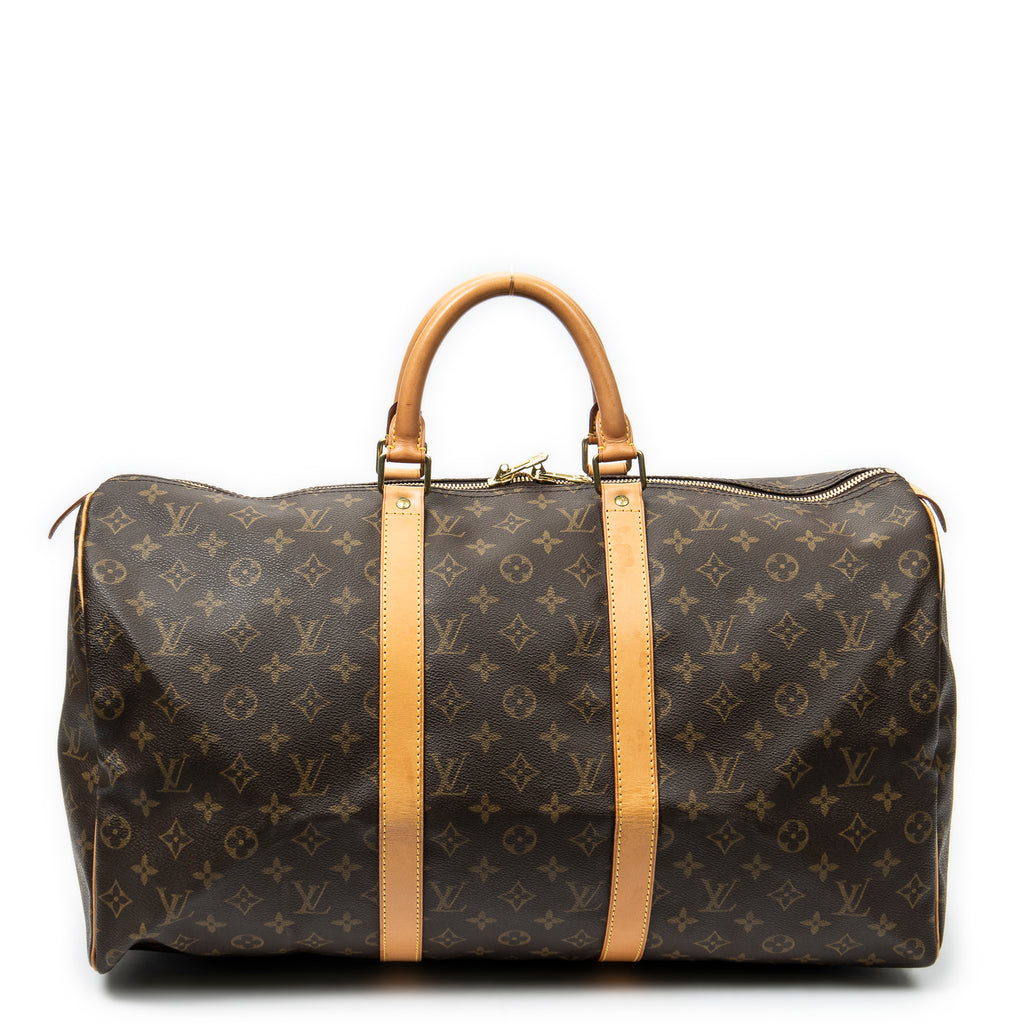 Travel Bag Keepall 50 Brown Monogram Canvas