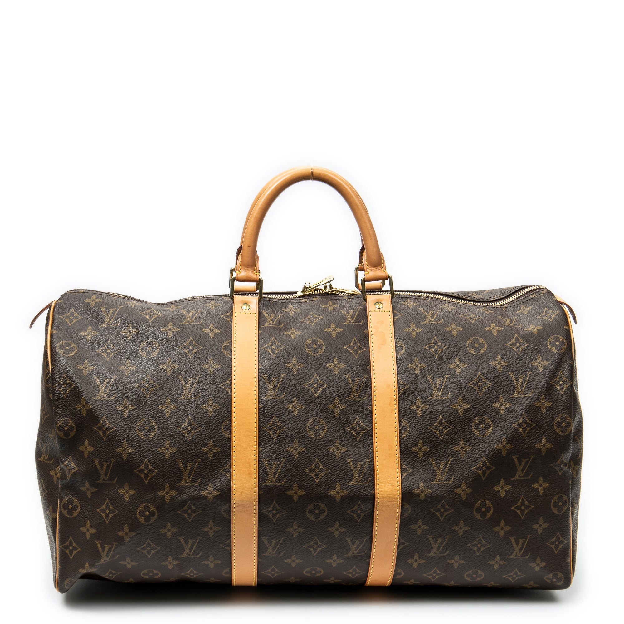 Travel Bag Keepall 50 Brown Monogram Canvas