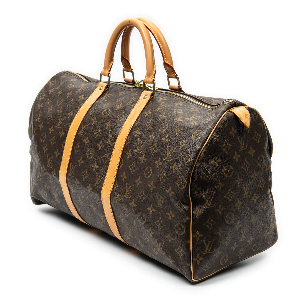 Travel Bag Keepall 50 Brown Monogram Canvas