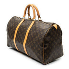 Travel Bag Keepall 50 Brown Monogram Canvas