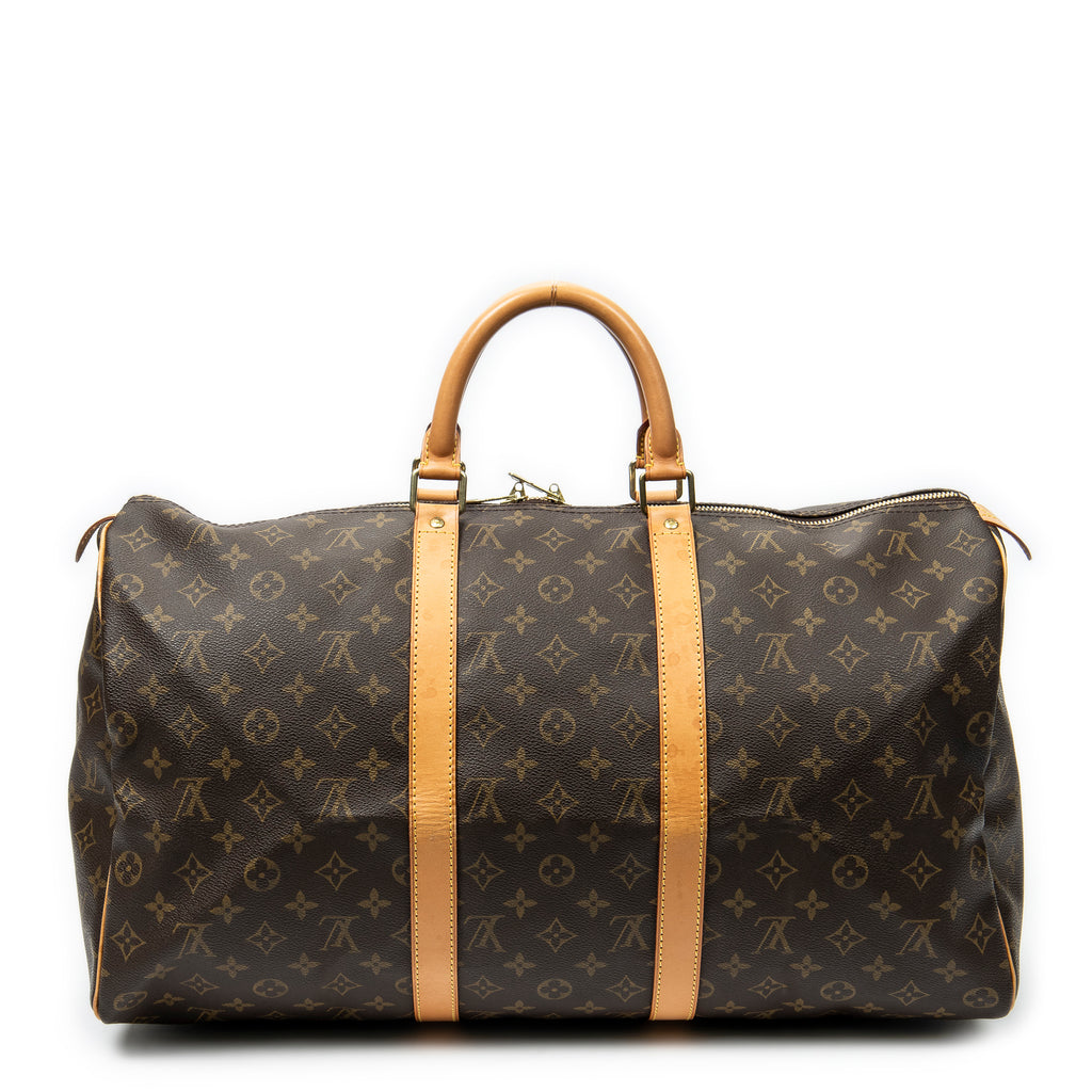 Travel Bag Keepall 50 Brown Monogram Canvas