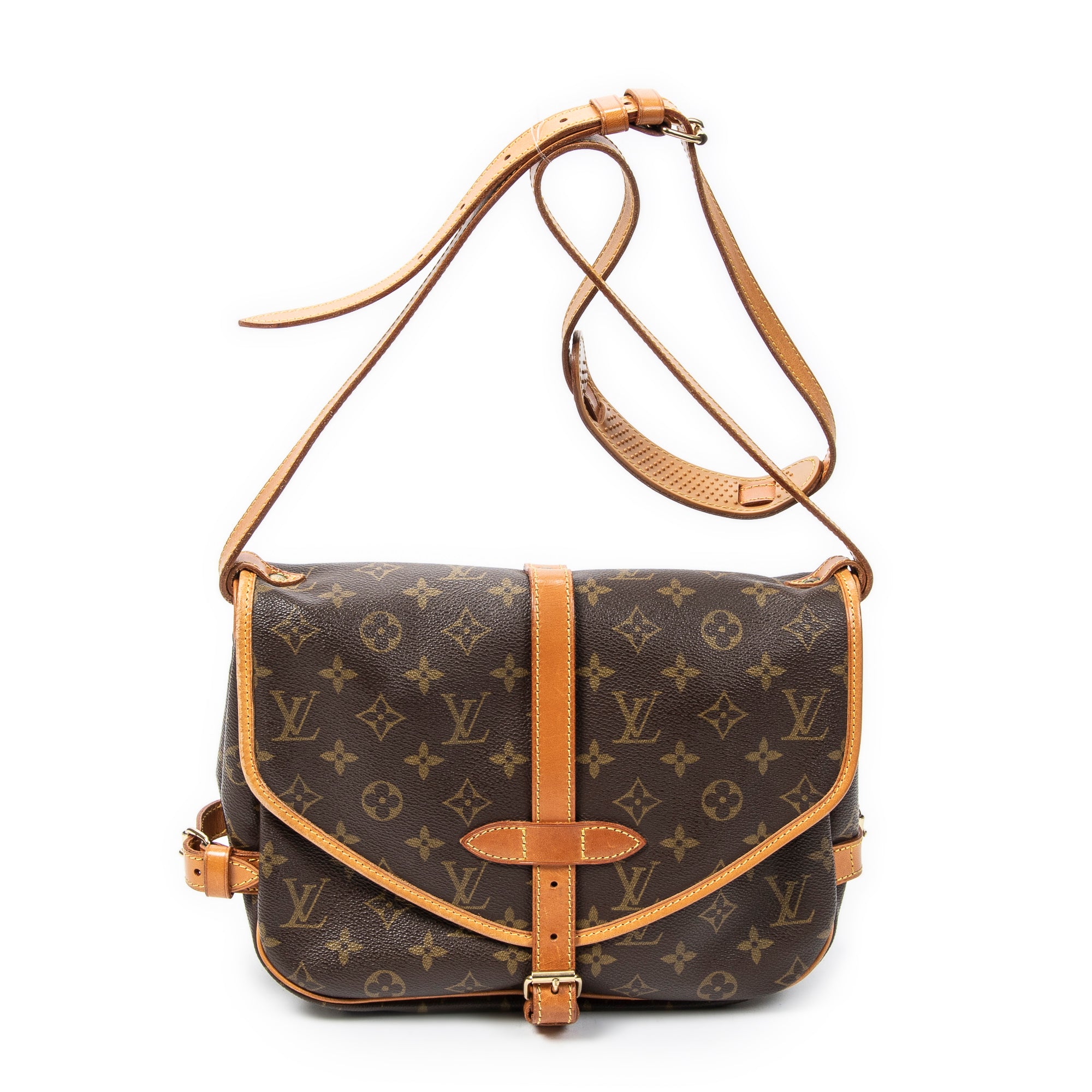 Shoulder Bag Saumur MM Brown Monogram Canvas