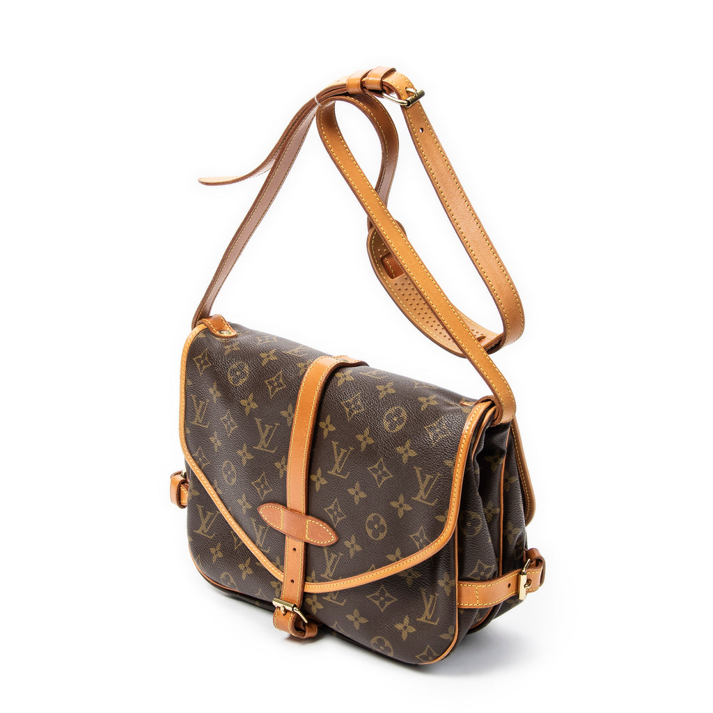 Shoulder Bag Saumur MM Brown Monogram Canvas