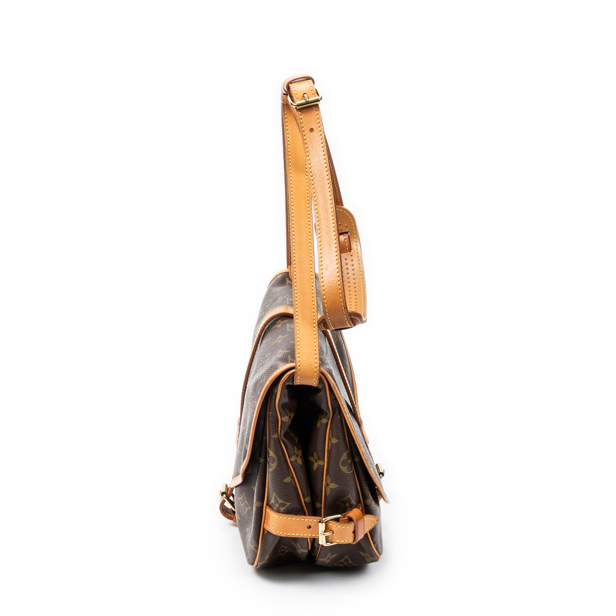 Shoulder Bag Saumur MM Brown Monogram Canvas