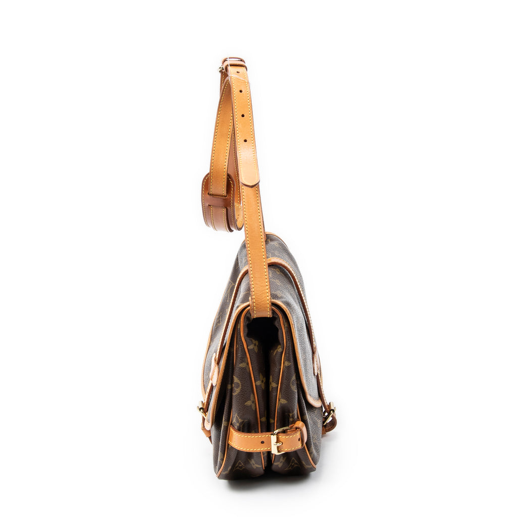 Shoulder Bag Saumur MM Brown Monogram Canvas