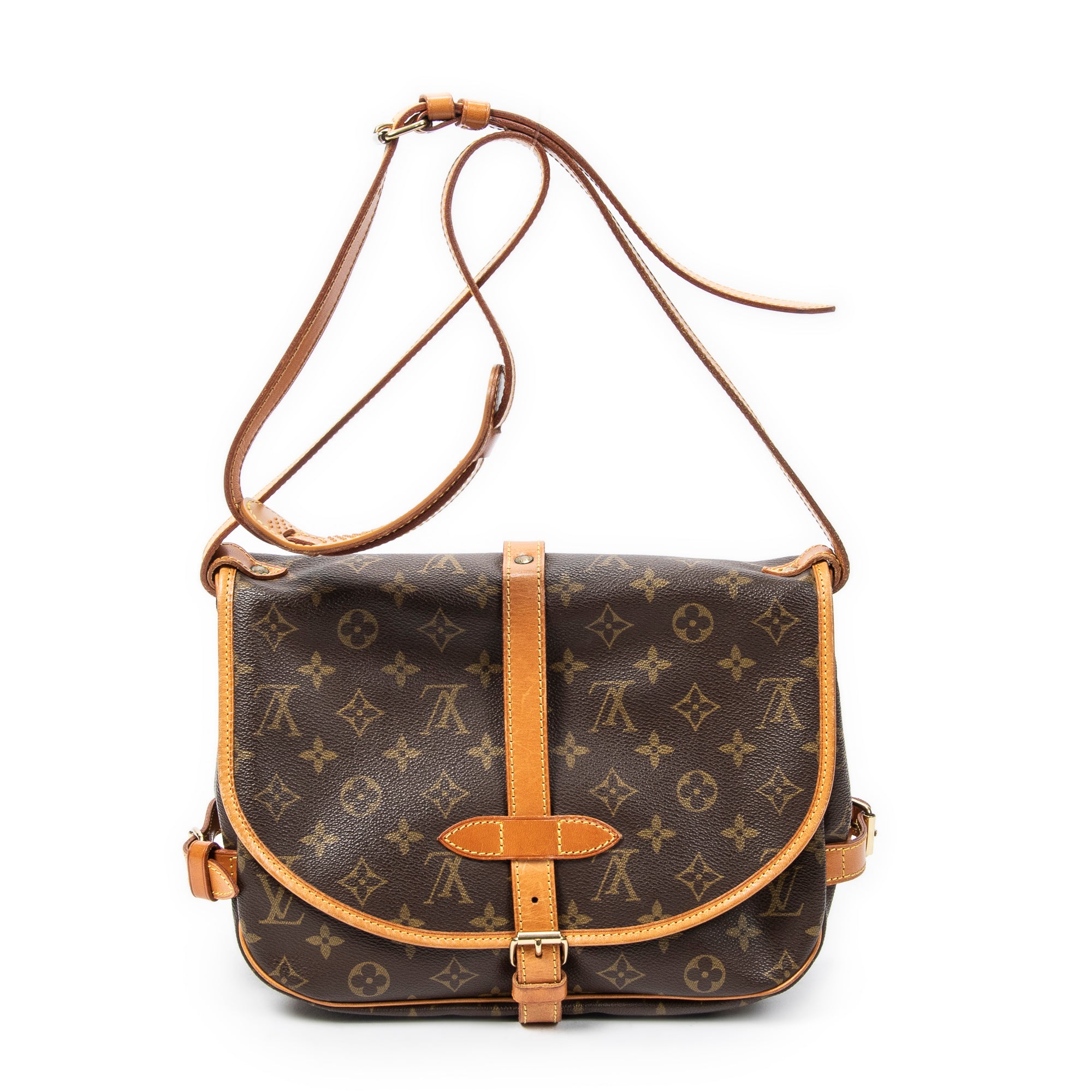 Shoulder Bag Saumur MM Brown Monogram Canvas