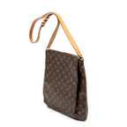 Bolso de hombro Musette de lona Monogram marrón