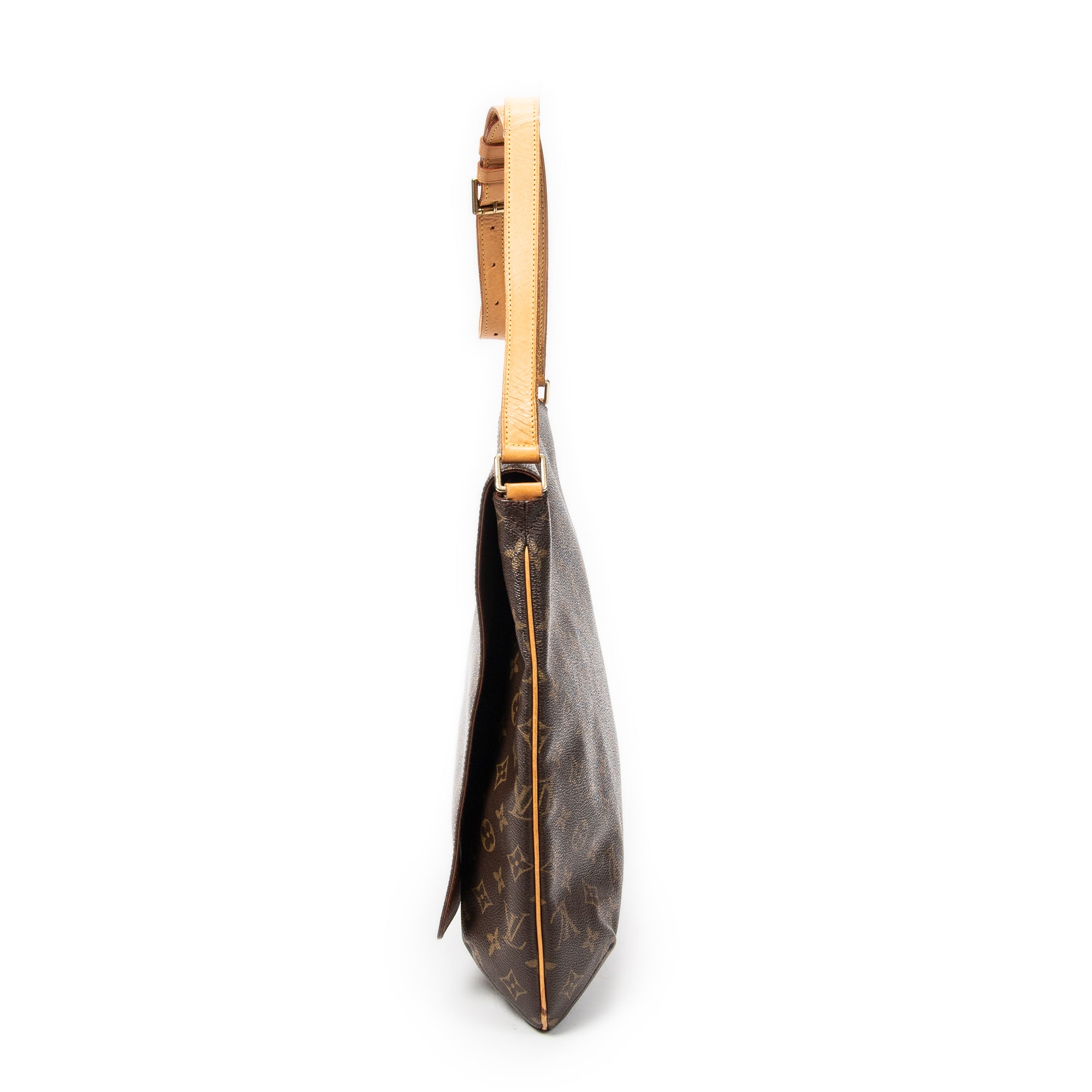 Bolso de hombro Musette de lona Monogram marrón
