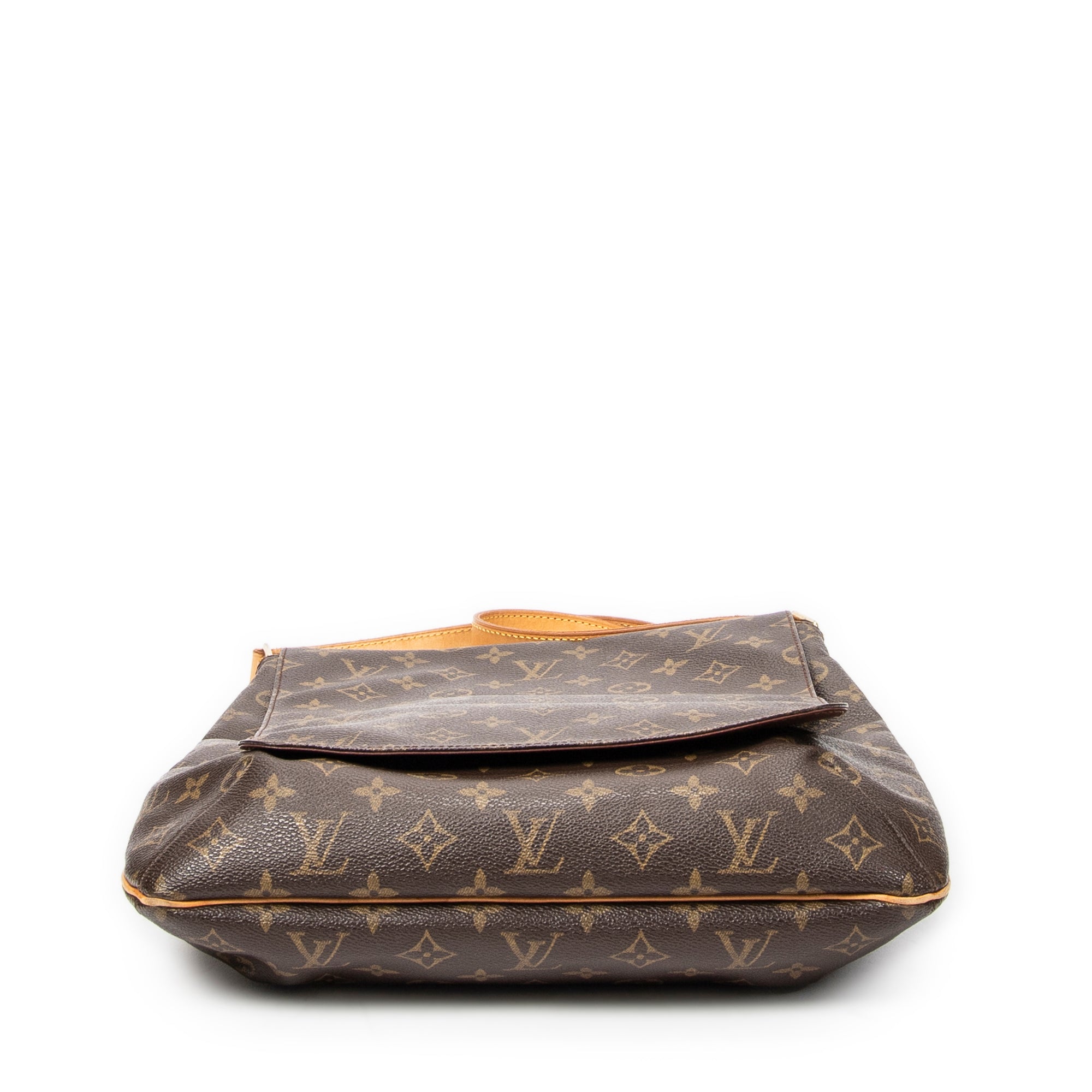 Bolso de hombro Musette de lona Monogram marrón