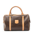 Handbag Vintage Small Boston Brown Macadam Coated Canvas