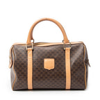 Handbag Vintage Small Boston Brown Macadam Coated Canvas