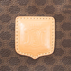 Handbag Vintage Small Boston Brown Macadam Coated Canvas