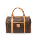 Handbag Vintage Small Boston Brown Macadam Coated Canvas