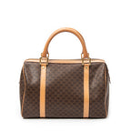 Handbag Vintage Small Boston Brown Macadam Coated Canvas