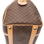 Handbag Vintage Small Boston Brown Macadam Coated Canvas
