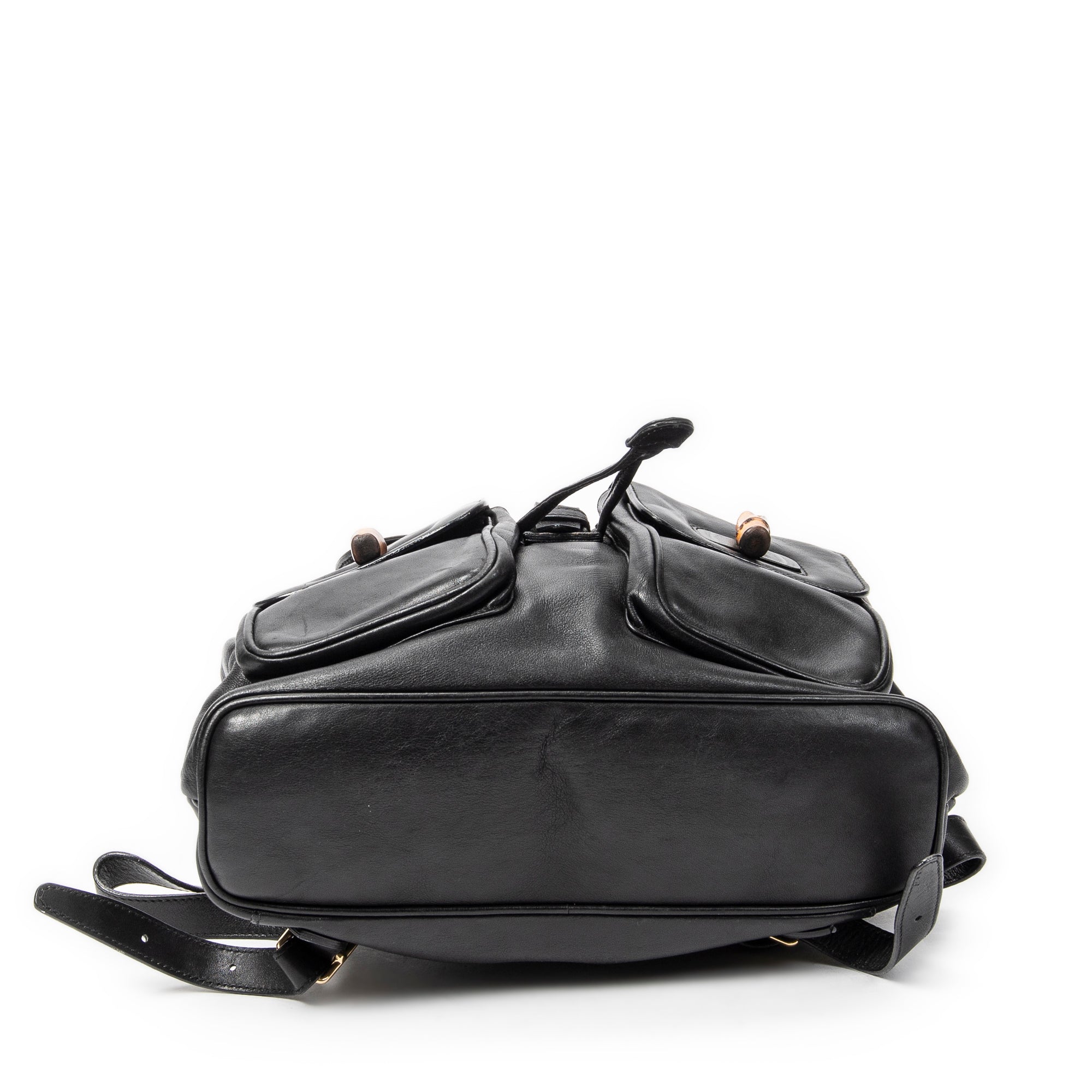 Gucci - Grand sac à dos en bambou - Noir