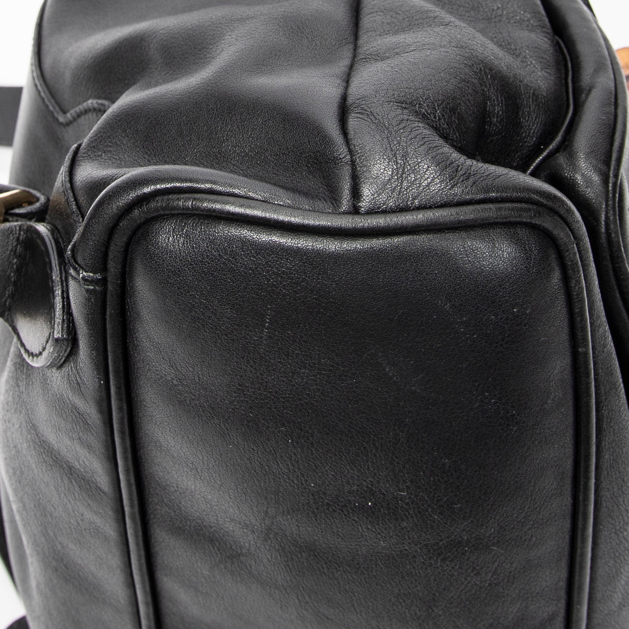 Gucci - Grand sac à dos en bambou - Noir