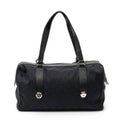 Shoulder Bag Charmy Boston Black Monogrammed Canvas