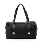 Shoulder Bag Charmy Boston Black Monogrammed Canvas