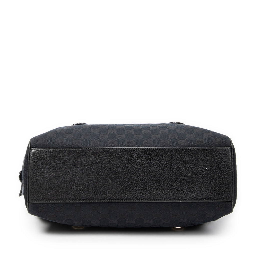 Shoulder Bag Charmy Boston Black Monogrammed Canvas
