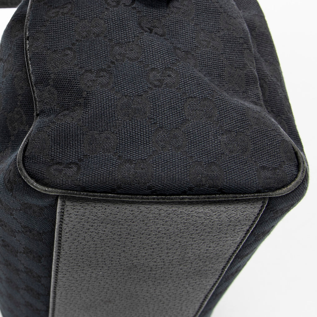 Shoulder Bag Charmy Boston Black Monogrammed Canvas