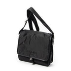 Shoulder Bag Single Buckle Flap Messenger Black Nylon Canvas