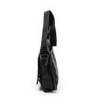 Shoulder Bag Single Buckle Flap Messenger Black Nylon Canvas