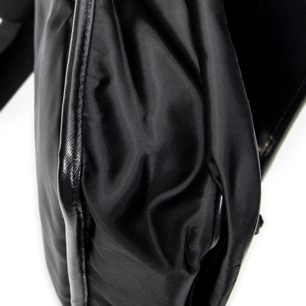 Shoulder Bag Single Buckle Flap Messenger Black Nylon Canvas