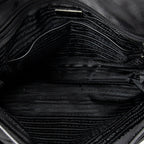 Shoulder Bag Single Buckle Flap Messenger Black Nylon Canvas
