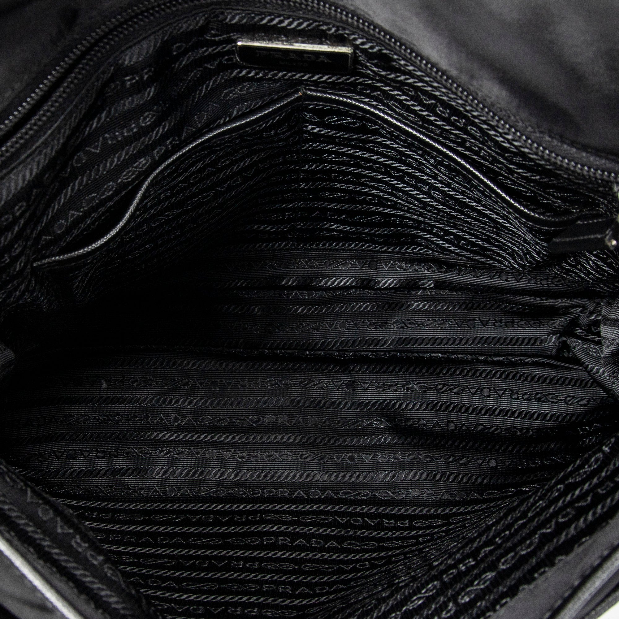Shoulder Bag Single Buckle Flap Messenger Black Nylon Canvas