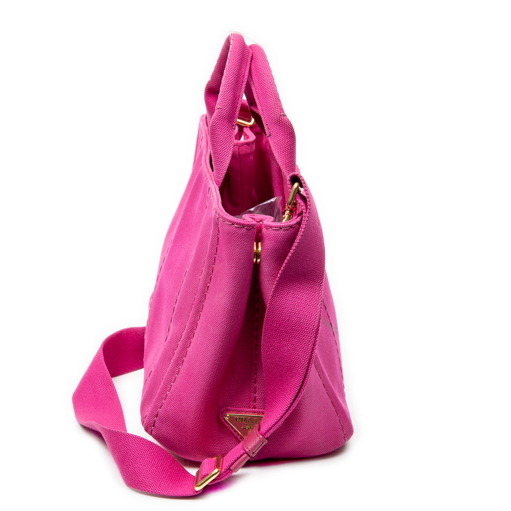 Bolso de hombro pequeño Canapa Tote de lona Canapa rosa