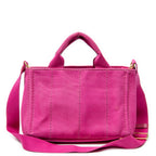 Bolso de hombro pequeño Canapa Tote de lona Canapa rosa