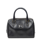 Handbag Small Vintage Boston Black Grained Leather