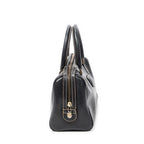Handbag Small Vintage Boston Black Grained Leather