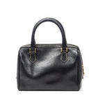 Handbag Small Vintage Boston Black Grained Leather