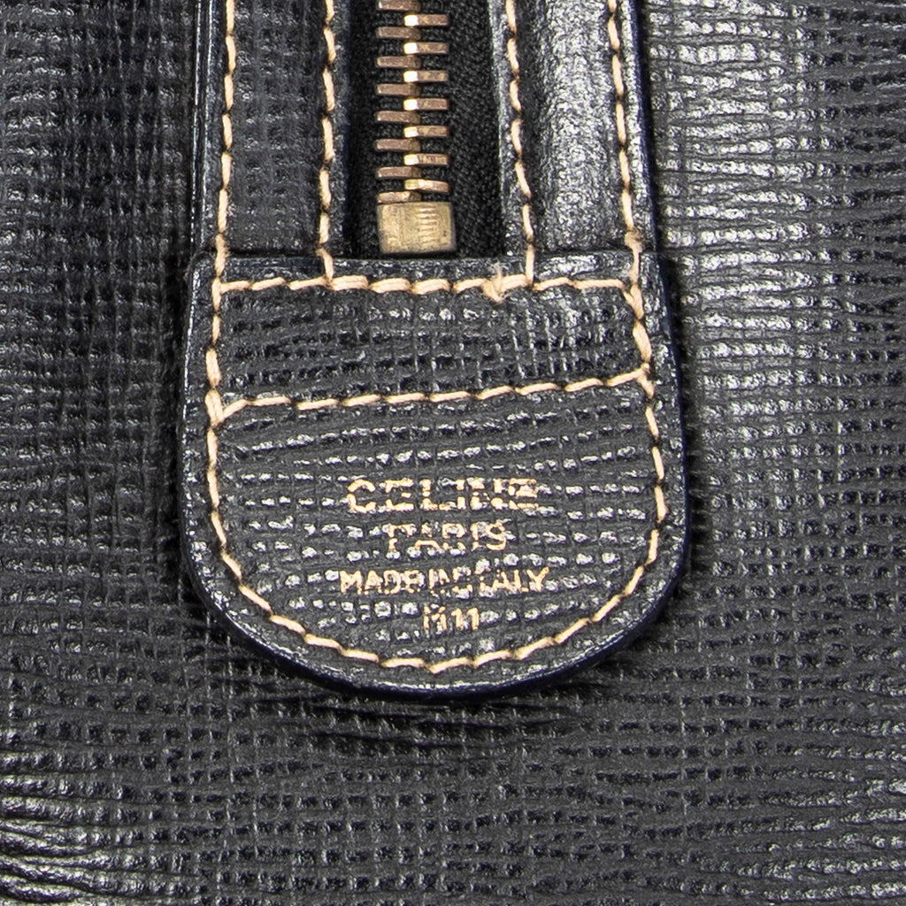Handbag Small Vintage Boston Black Grained Leather