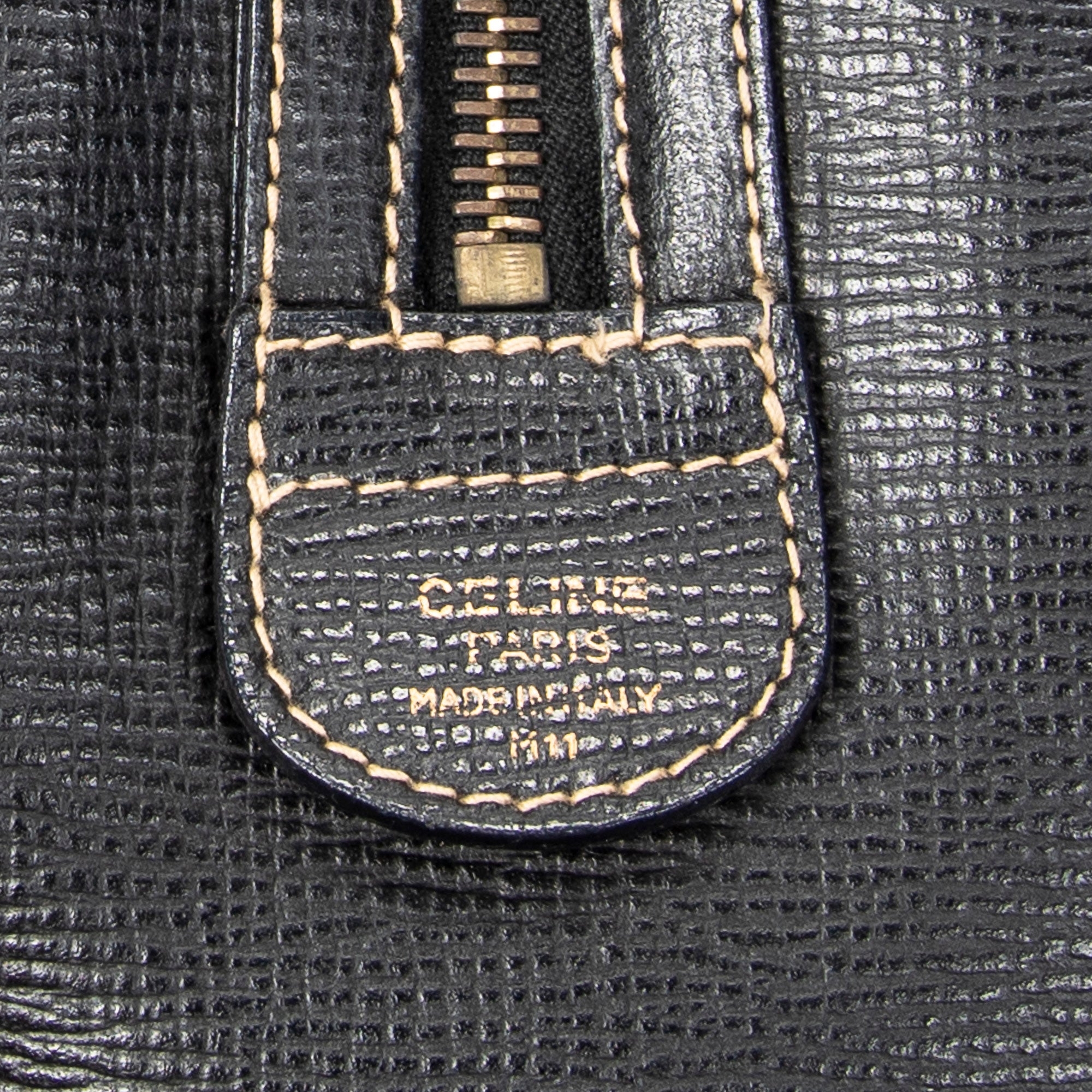 Handbag Small Vintage Boston Black Grained Leather