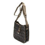 Shoulder Bag Panarea Crossbody Brown Cannage Coated Canvas