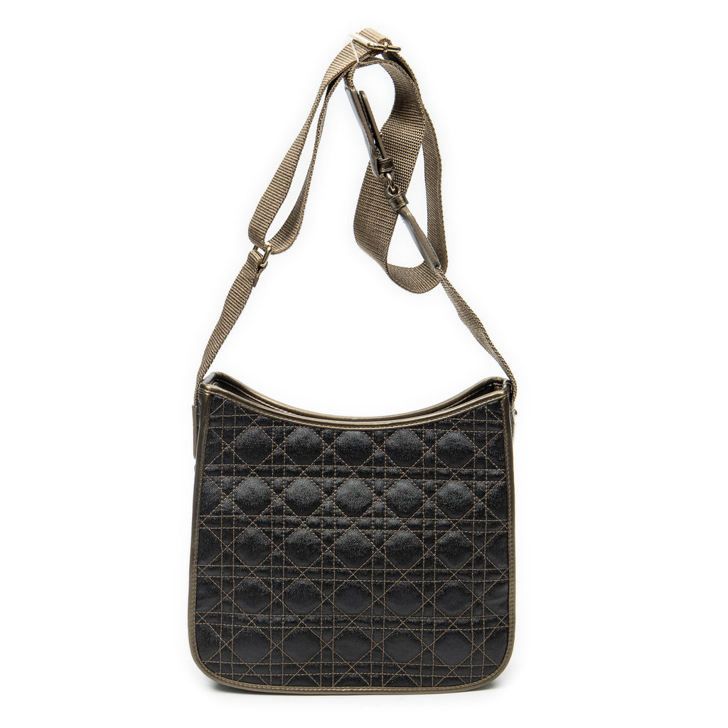 Shoulder Bag Panarea Crossbody Brown Cannage Coated Canvas