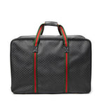Travel Bag Vintage Large Travel Suitcase Black Microguccissima Coated Canvas