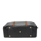 Travel Bag Vintage Large Travel Suitcase Black Microguccissima Coated Canvas