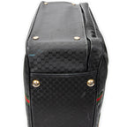Travel Bag Vintage Large Travel Suitcase Black Microguccissima Coated Canvas