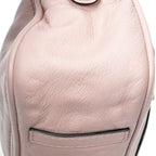 Handbag Small Anagram Tassel Boston Pink Grained Calfskin Leather