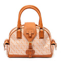Handbag Small Anagram Side Pocket Boston Orange Anagram Canvas