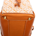 Handbag Small Anagram Side Pocket Boston Orange Anagram Canvas