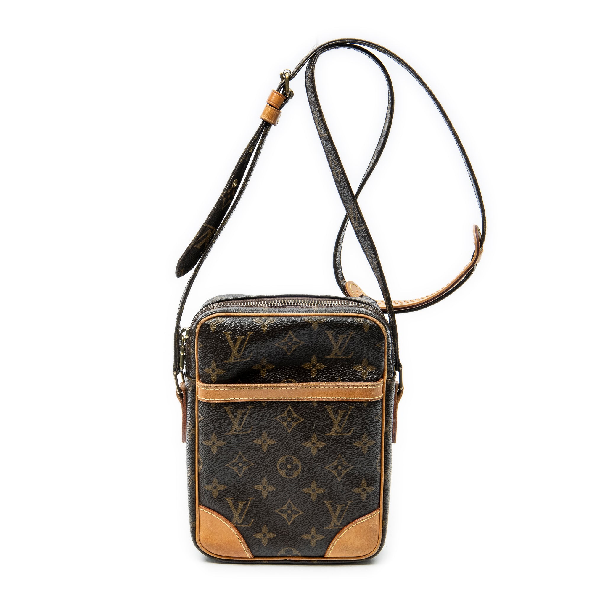 Shoulder Bag Danube Brown Monogram Canvas