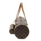 Handbag Papillon 30 Brown Monogram Canvas