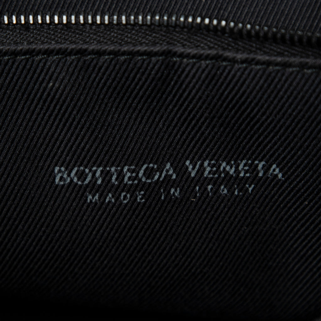 Shoulder Bag Vertical Tote Green Trimmed Intrecciato Leather